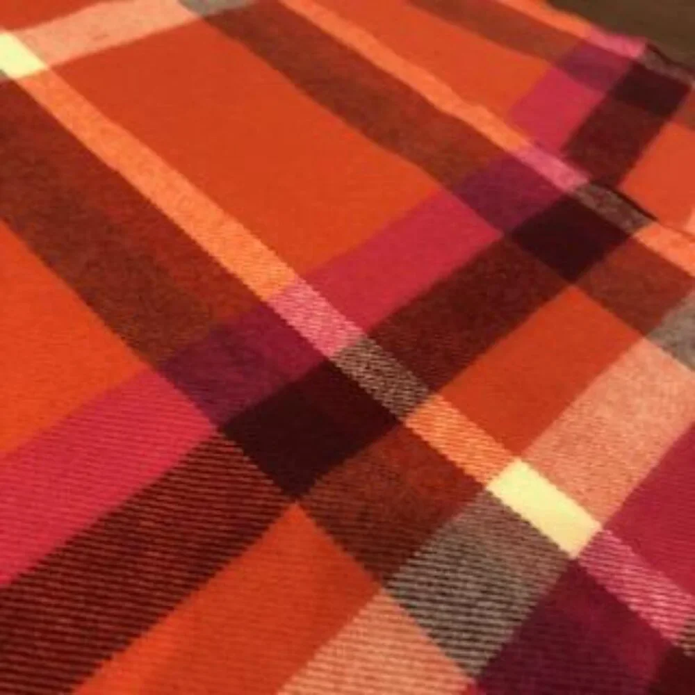 Cashmere Plaid Unisex Scarf Made in Scotland Pre-Owned.
